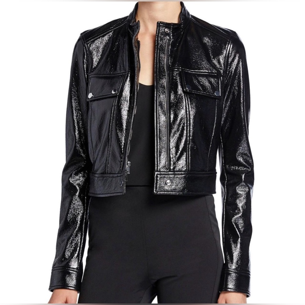 Theory Patent Faux Leather Jacket
